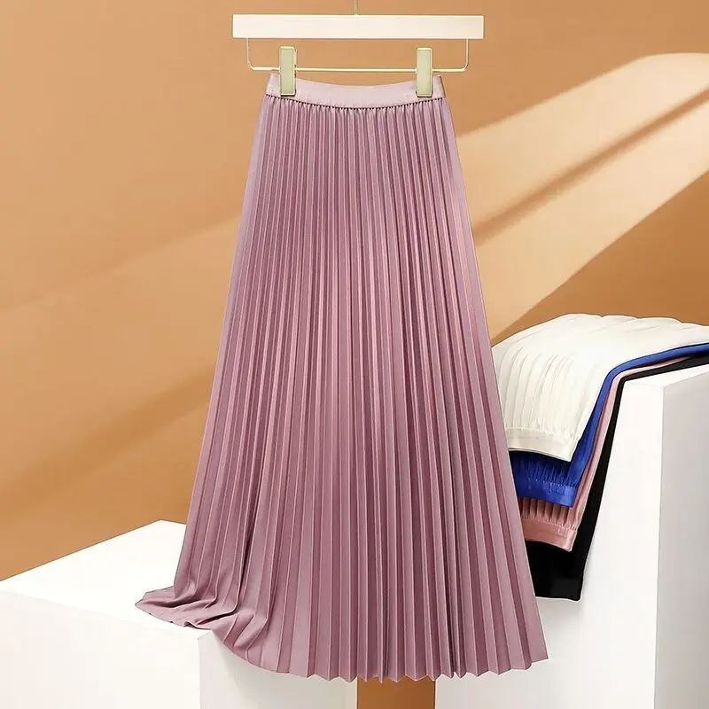 korean style evangelical women\'s skirts Korean summer clothes pleated skirt dresses for prom Long skirt