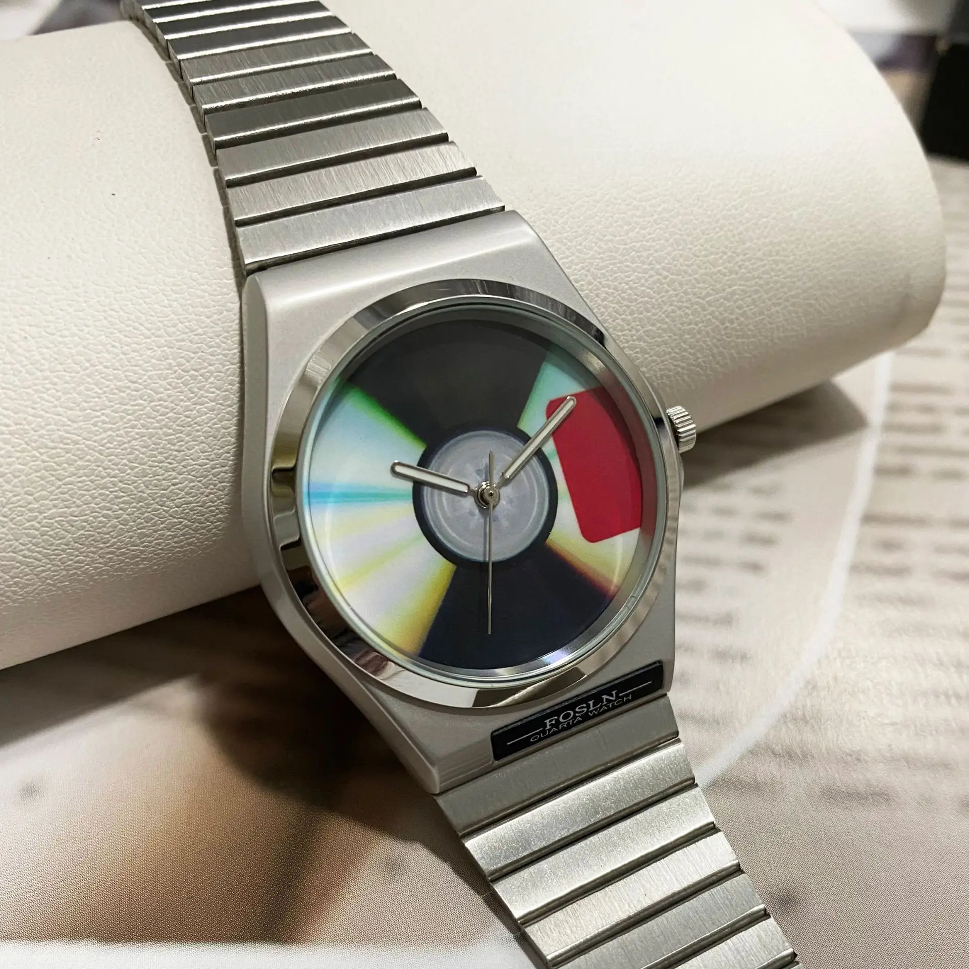 

Y2K Design Different Shapes Unique Retro Record Creative Dial Quartz Watches Men Waterproof Watch Luminous Steel Male AAA Clock
