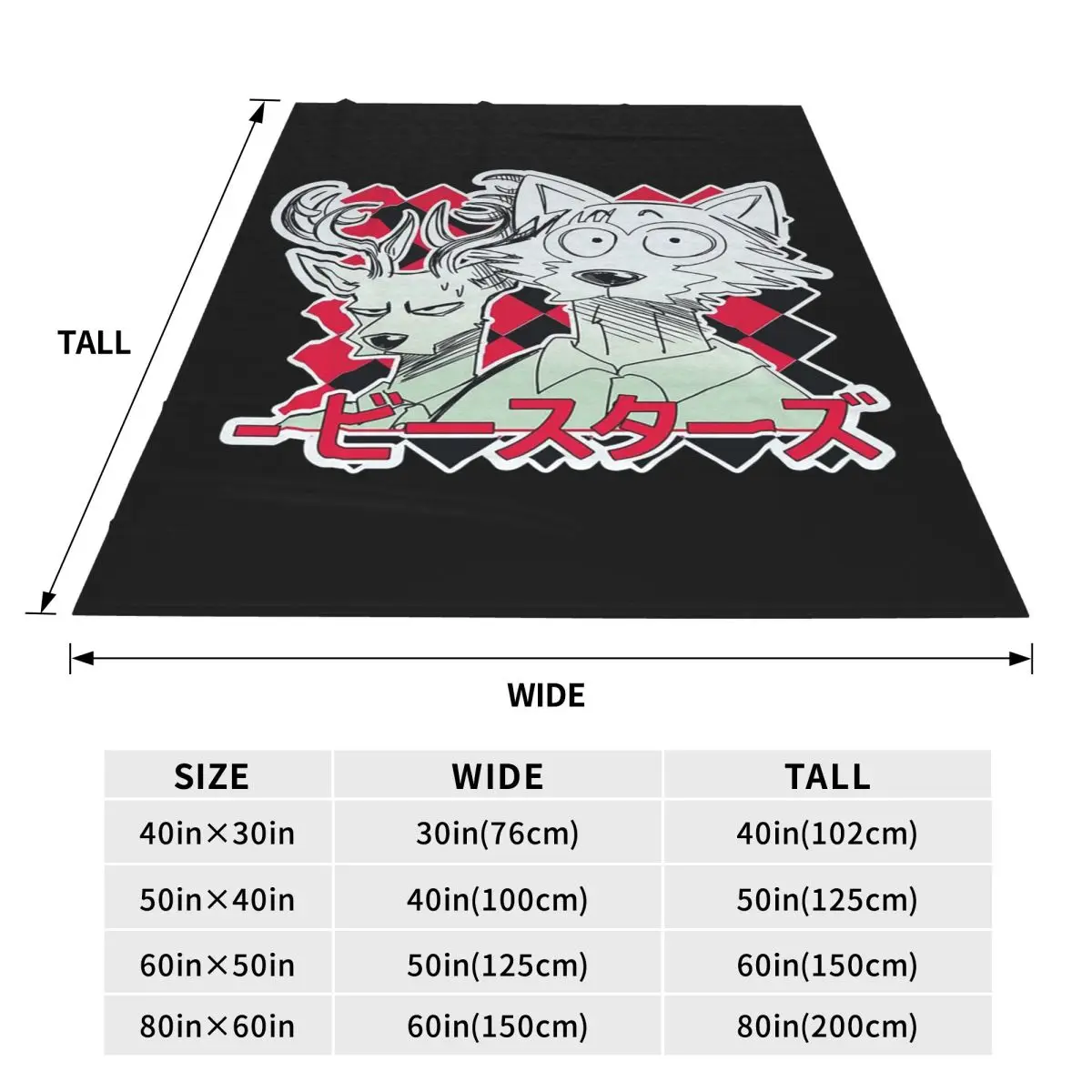 Beastars Blankets Soft Warm Flannel Throw Blanket Plush for Bed Travel Home Couch