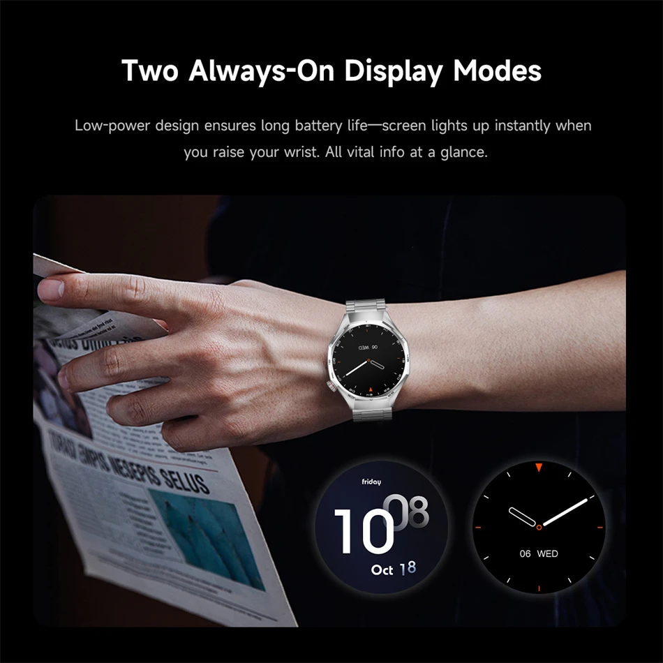 2026 Neue Watch 6 Pro GPS Smartwatch für Herren Sport Fitness AMOLED-Bildschirm Gesundheitsmonitor Bluetooth-Anruf IP68 Wasserdichte Smartwatch – Detail 13