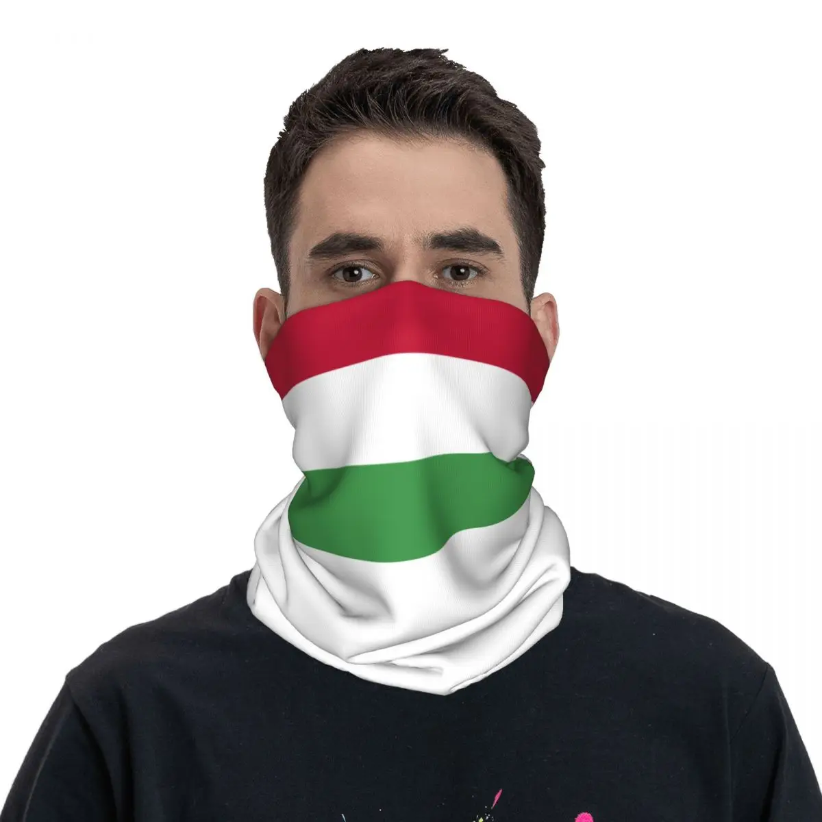 Motorsports Racing Bandana Accessories Neck Cover Hungary Flag Scarf Warm Balaclava For Riding Windproof