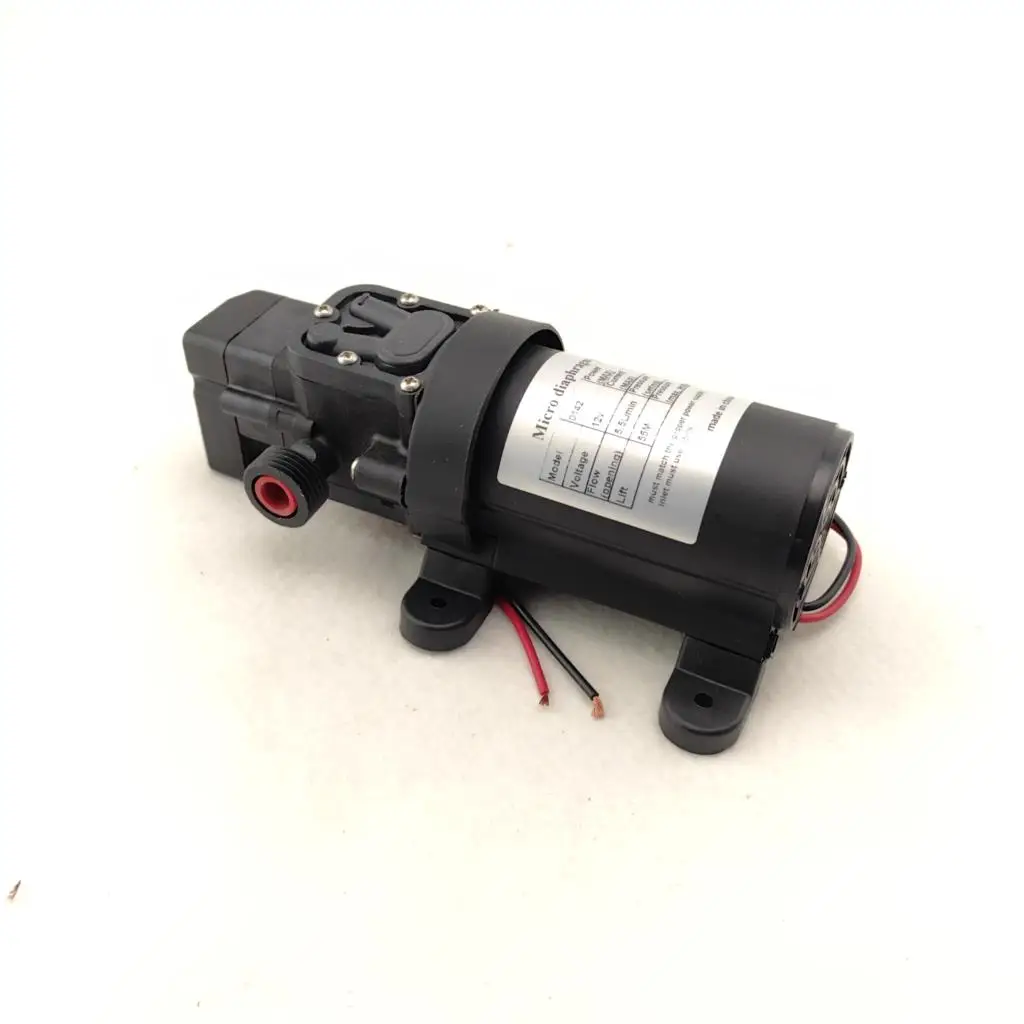 with Built-in fan 80w Small electric self priming water pump 24v 12v 5.5L/min high pressure diaphragm pump