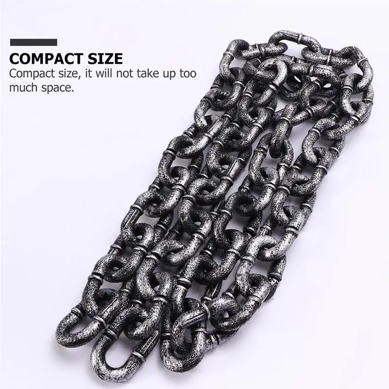 1/2M Halloween Simulation Chain Plastic Shackles Barrier Chain Performance Stage Props Party Layout Decoration