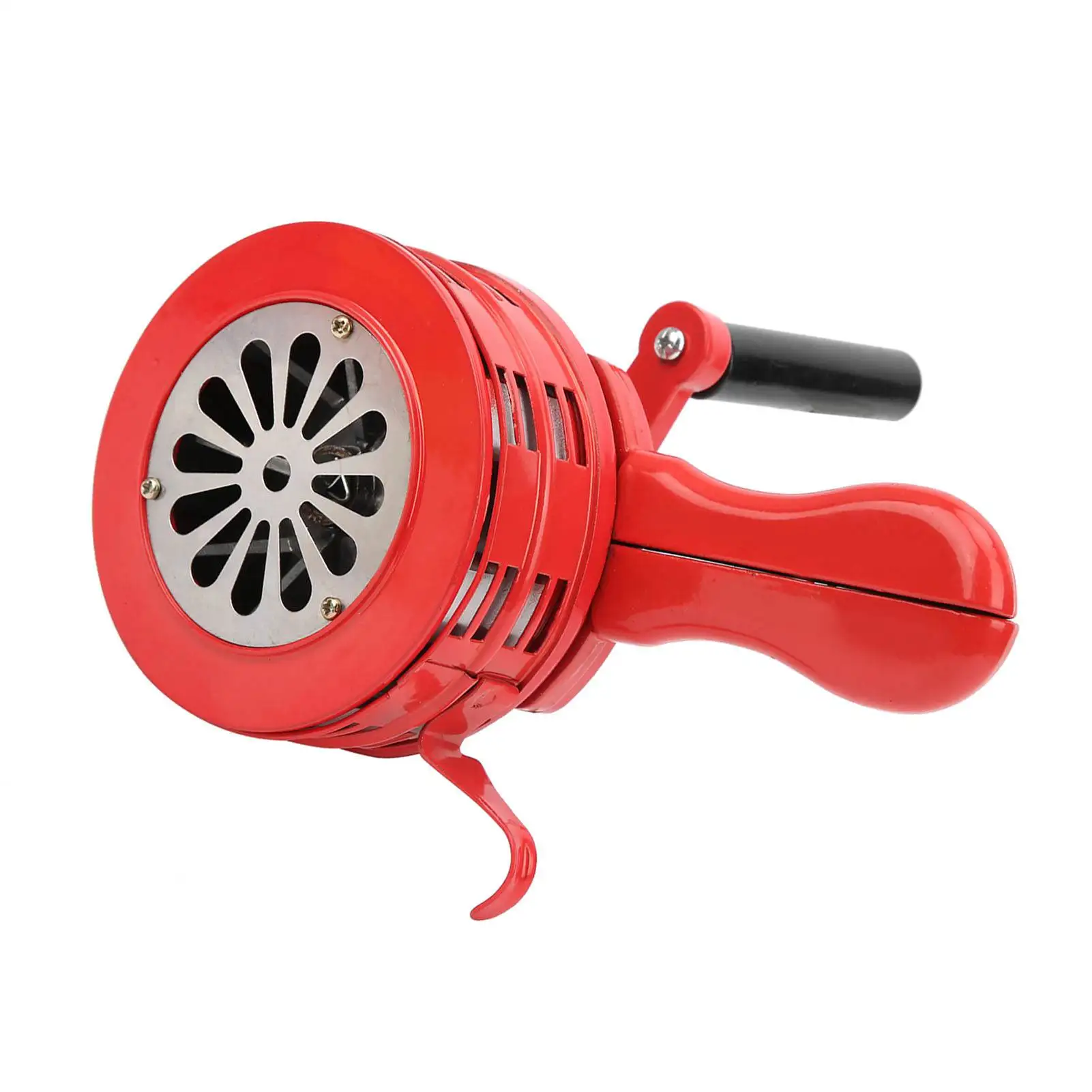 Portable Hand Crank Siren 120DB Alarm Metal Housing Red Manual Operated Alarm For Schools Troops factories