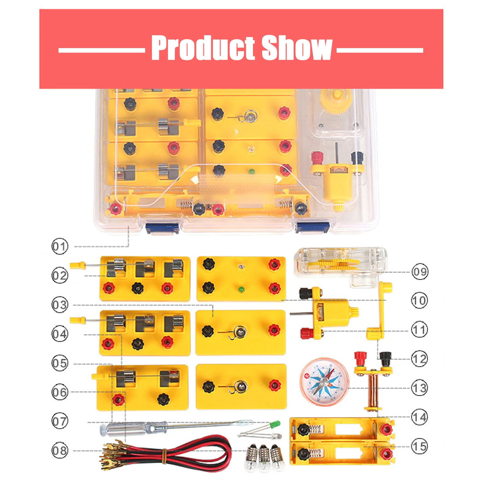 Electric Kids Toy Basic Circuit Electricity Magnetism Learning Kit Physics Teaching Aids Education New DIY Assembly Experiment