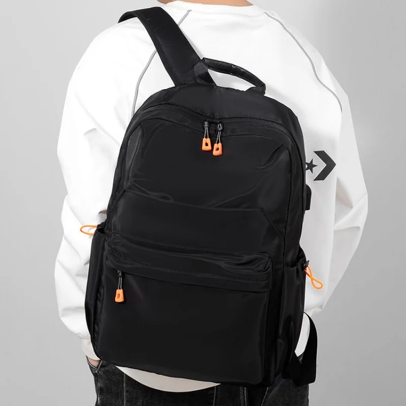 

College Student School Backpack For Men Oxford Waterproof Men's Computer Bagpack Large Capacity Lightweight Male Business Bag