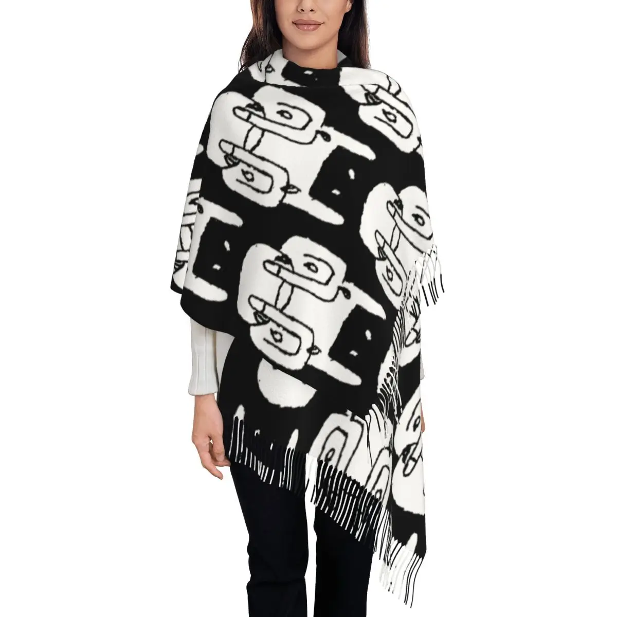 

Radioheads Amnesiac Album Shawl Wrap for Women Warm Large Long Scarf Rock Pashminas Shawl Scarves