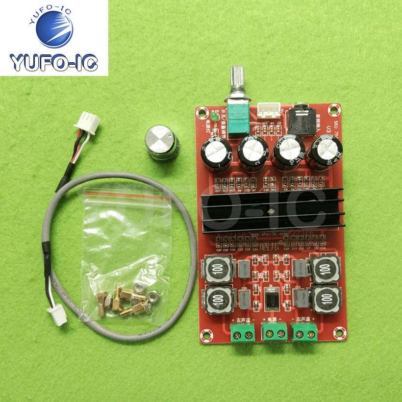 

Free Ship 3pcs TPA3116D2 2 * 100W Digital Power Amplifier Board 12V-24V Wide Voltage Two-Channel Module