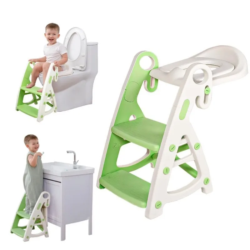 Potty Training Seat & Toddler Step Stool Stability Toddler Toilet Seat Adjustable Height Potty Seats for Toddlers Boys Girls