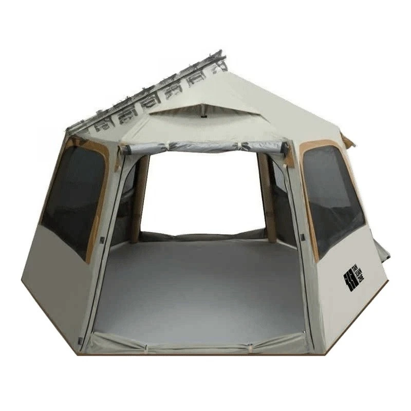 

Quick open hexagonal inflatable tent, outdoor camping overnight camping portable folding rain and sun protection new
