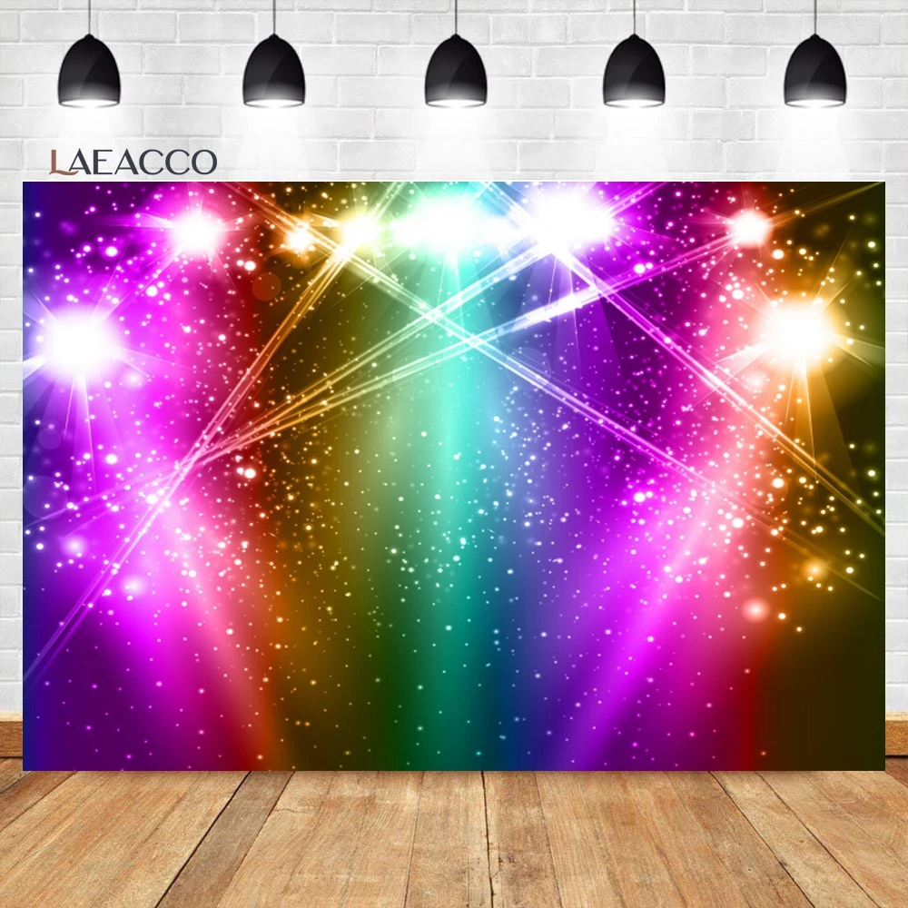 

Laeacco Red Stage Spotlight Backdrop Night Music Drama Play Concert Live Plateform Lighting Show Portrait Photography Background