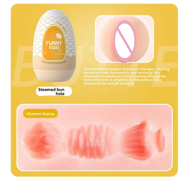 Fun Ei voor Mannen Stimulator Penis Massager Zacht Rubber Volwassen Speeltjes voor Mannen Realistische Vagina Pocket Kut Mini Cups Masturbator