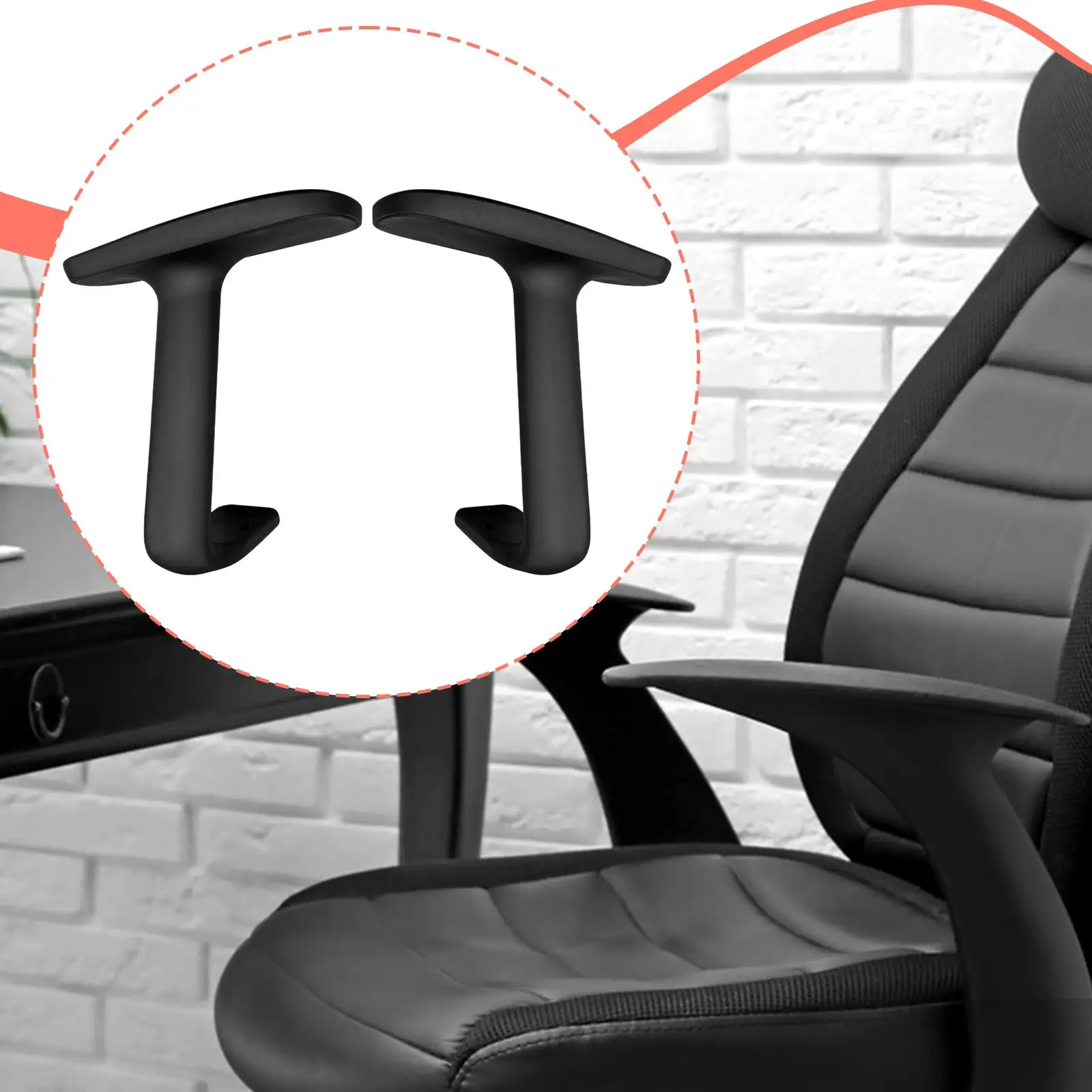 2 peças cadeira de escritório apoio de braço braços corrimão acessórios para móveis