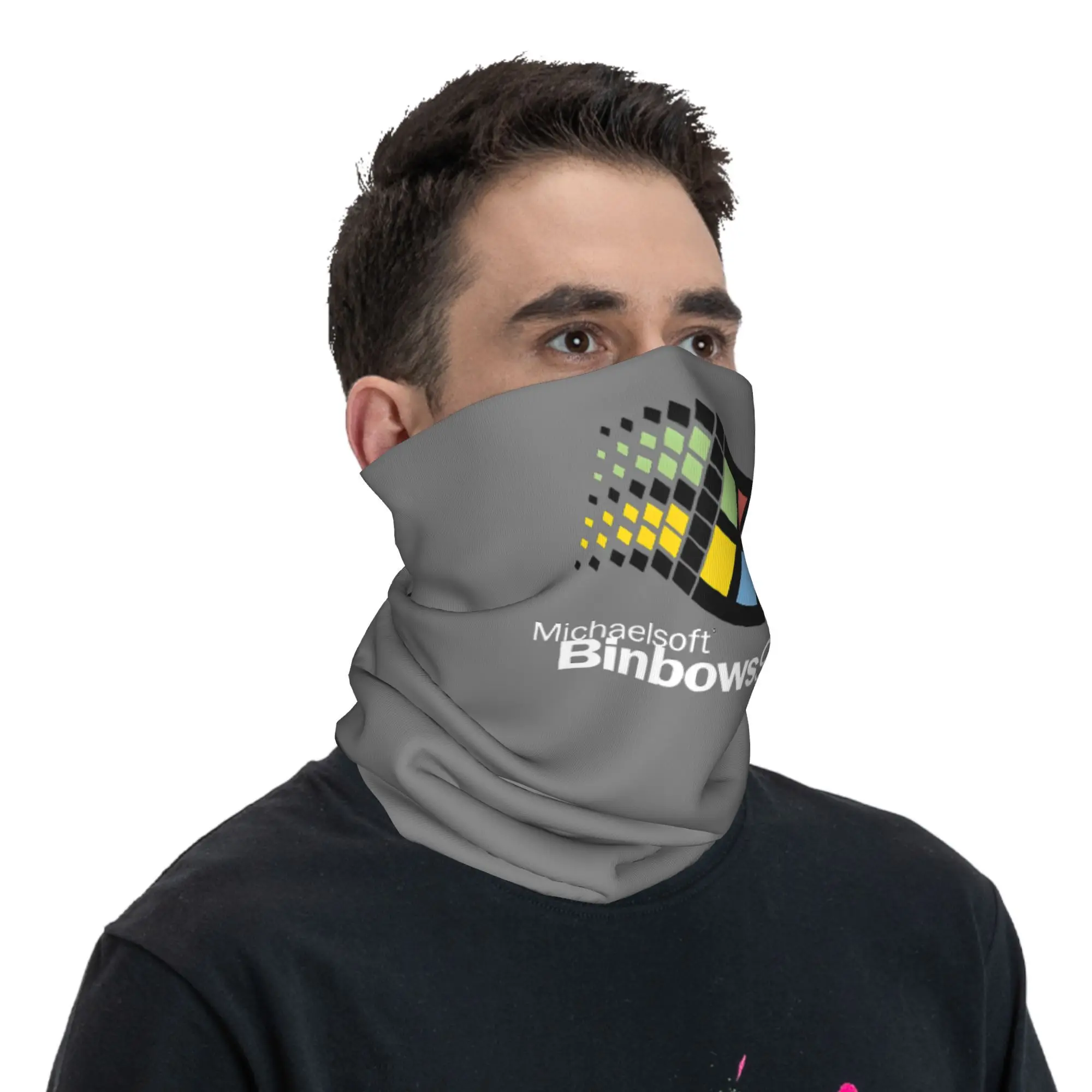 Windows 95 Geeks Nerd Mesh Bandana Ghetta per il collo Stampata Maschera avvolgente Sciarpa Maschera multiuso Sport all'aria aperta per uomini Donne Adulti