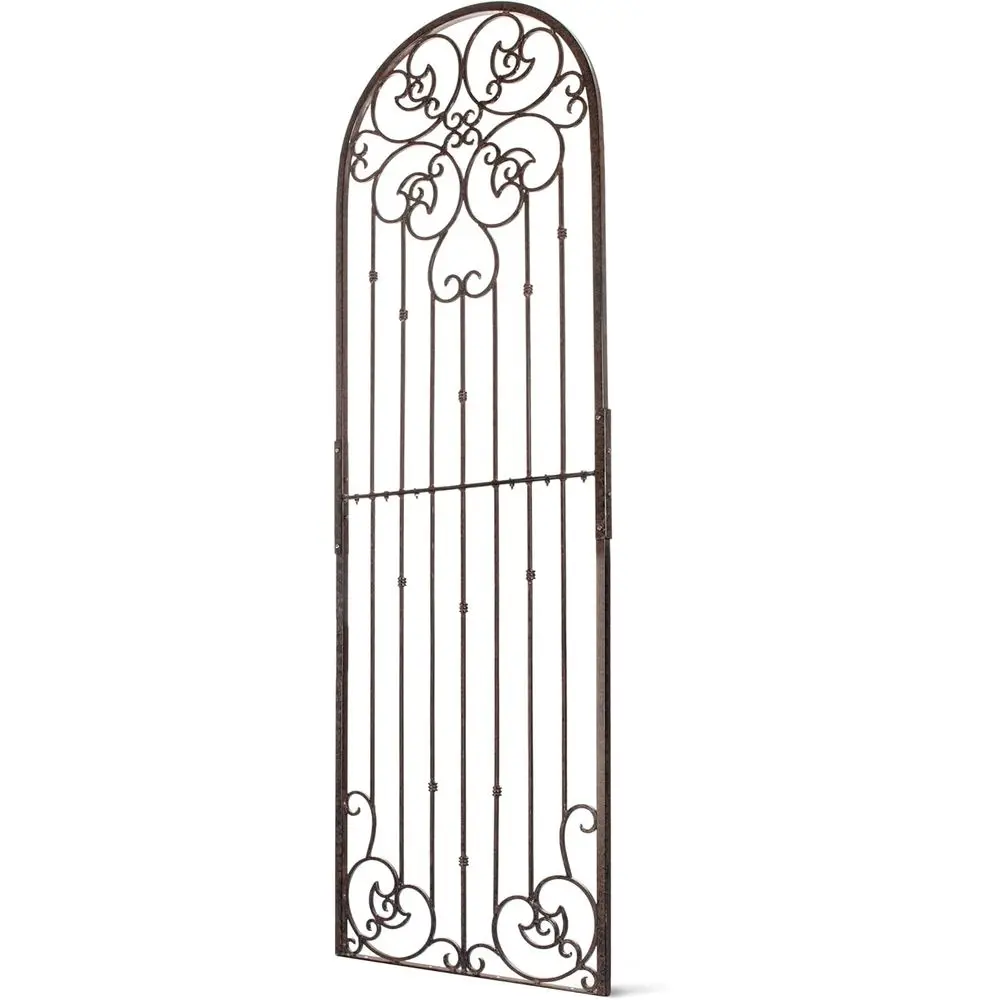 

8-футовая высокая прочная кованая садовая решетка для вьющихся растений, устойчивая к погодным условиям, для наружного декора стен