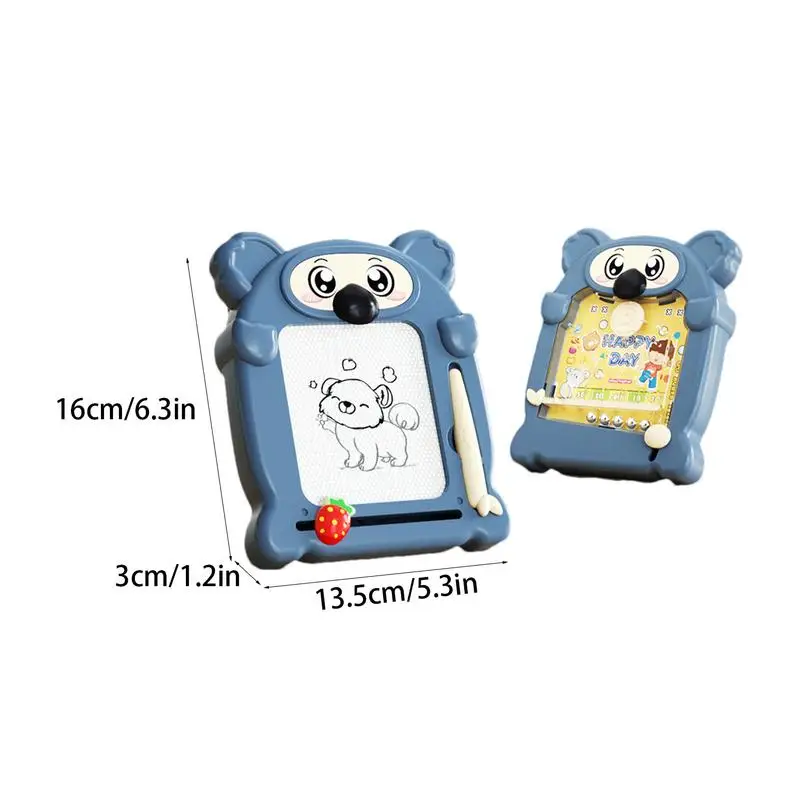 Kids Magnetic Drawing Board Portable Doodle Mat Double-Sided Gameplay Travel Toy Preschool Learning Activities Erasable Painting