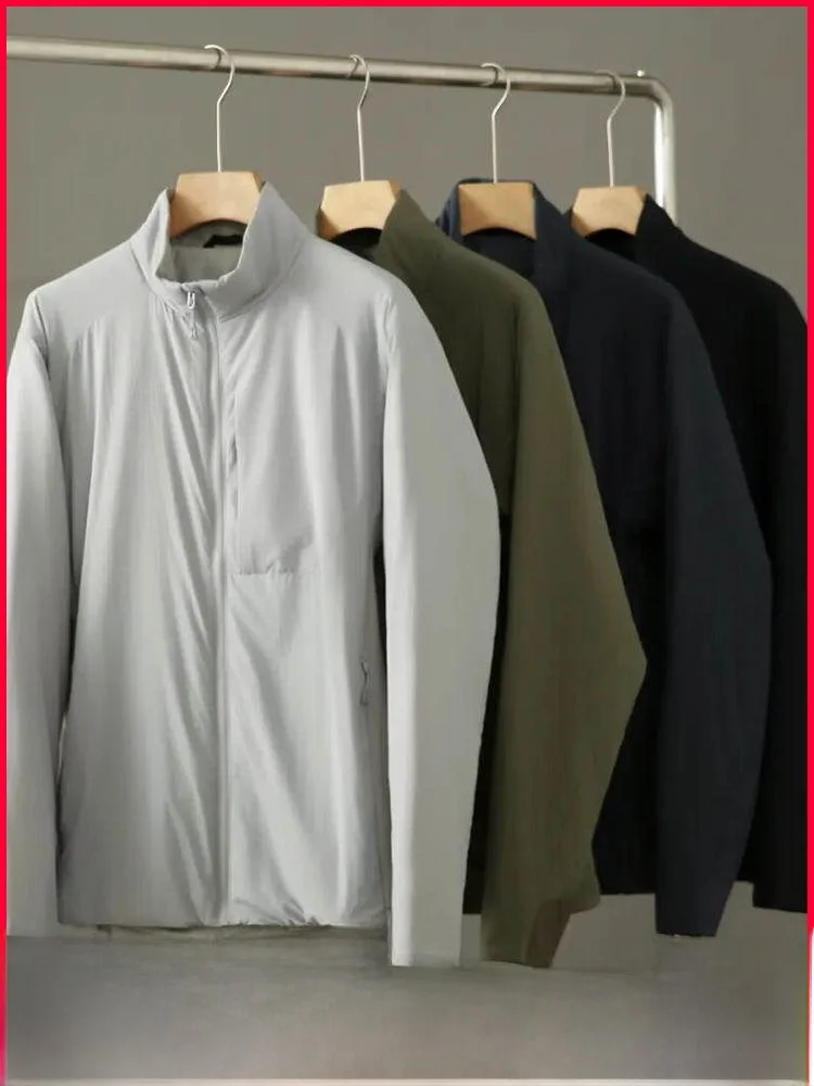 

Легкая хлопковая куртка серии Busin с воротником-стойкой, мужская и женская осенне-зимняя термостойкая нейлоновая ткань, длинная...