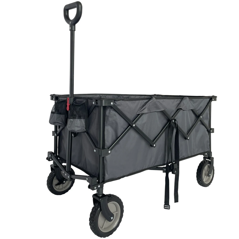 Collapsible Wagon Cart With Wheels Foldable Utility Heavy Duty Wagons Carts Portable Sports Wagon For Shopping Camping