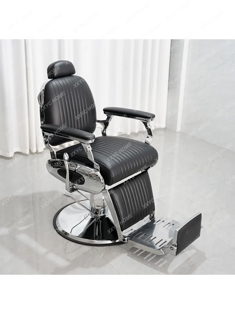 Retro Oil Head Chair Reclining Barber Chair for Hair Salon Hairdressing Chair