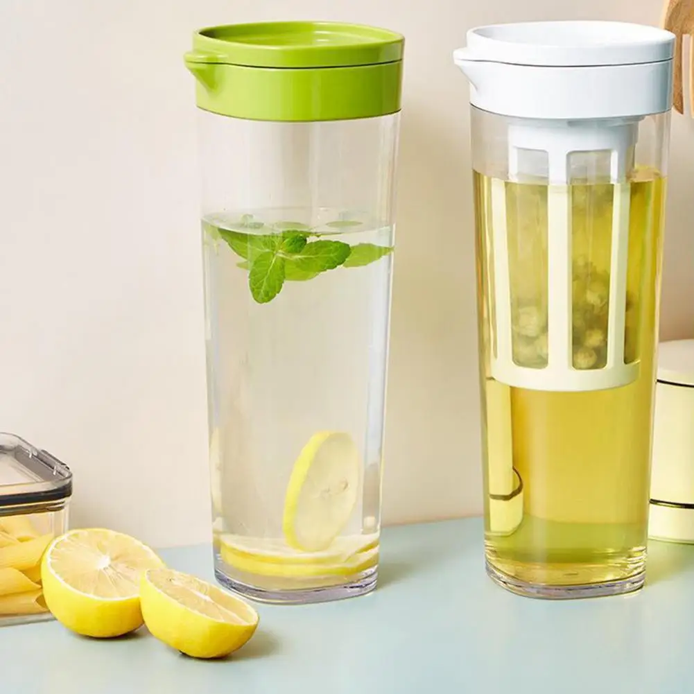 Bpa-free Water Bottle Leak-proof Water Bottle with Filter Screen 1.1l Tea Kettle Refrigerator Juice Pot Sealed Storage Solution