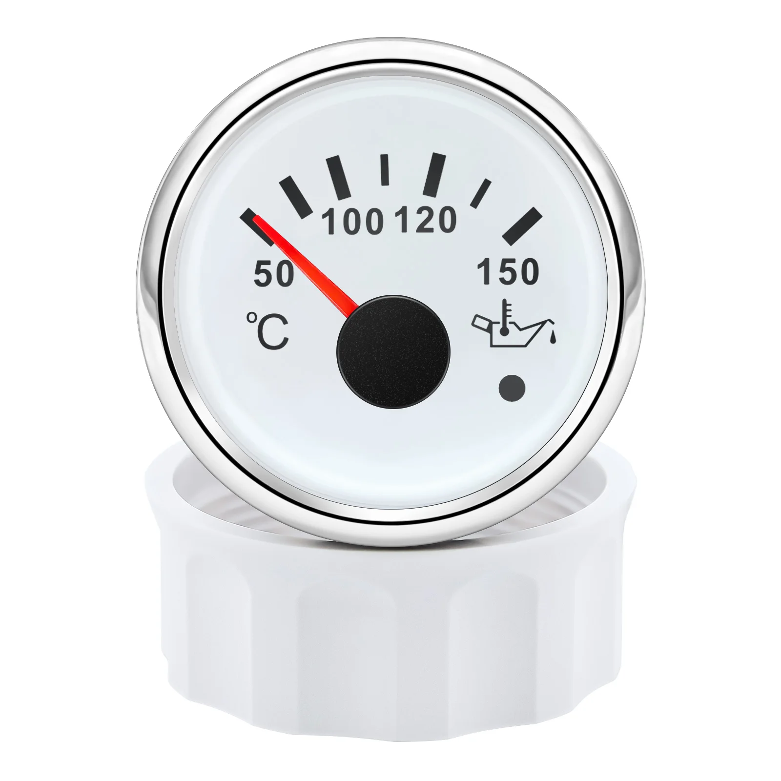 Medidor de temperatura de óleo + sensor, 50 ~ 150 celsius 52mm com alarme luz vermelha indicador de temperatura de óleo para barco marinho carro 12v 24v personalizado