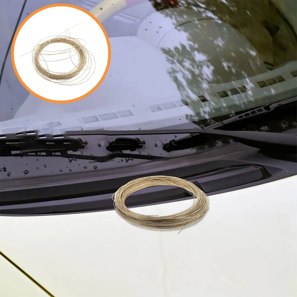 

2Pcs Windshield Removal Wire Golden Steel Rope Auto Cutting Tool for Windshield Glass Replacement and Auto