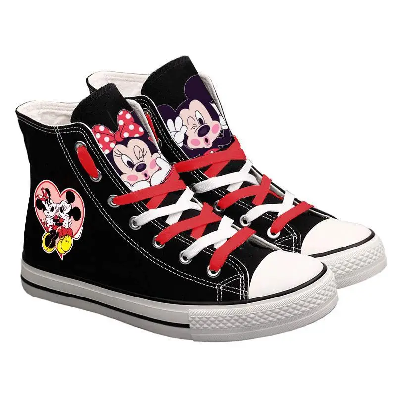 Canvas plus size Women\'s Korean Edition Mickey Minnie Mouse Animation Casual Student Personalized women man shoes