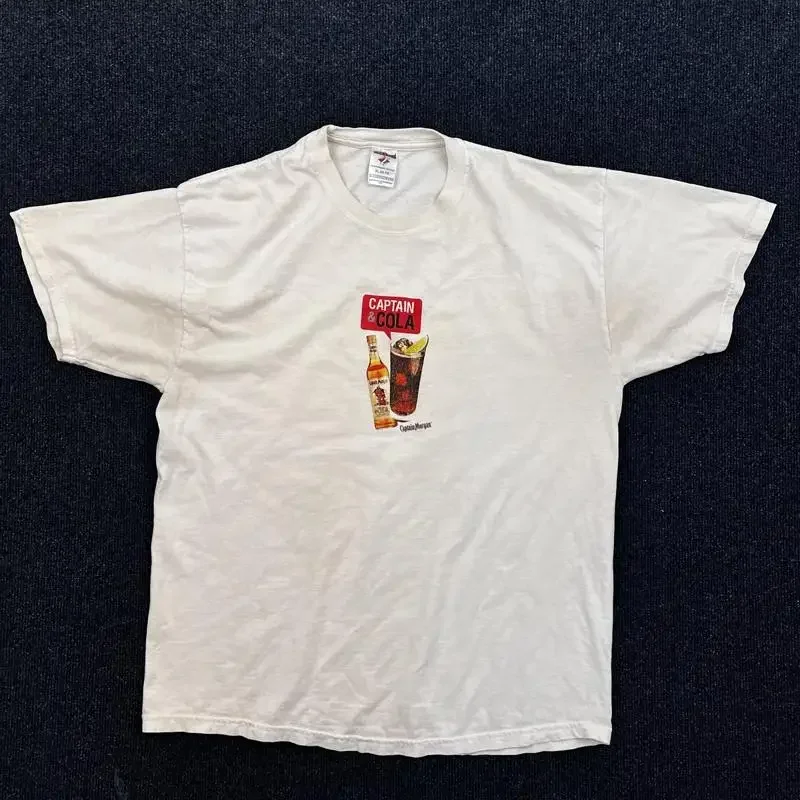Captain Morgan Cola T Shirt Mens XL White Rum Promo