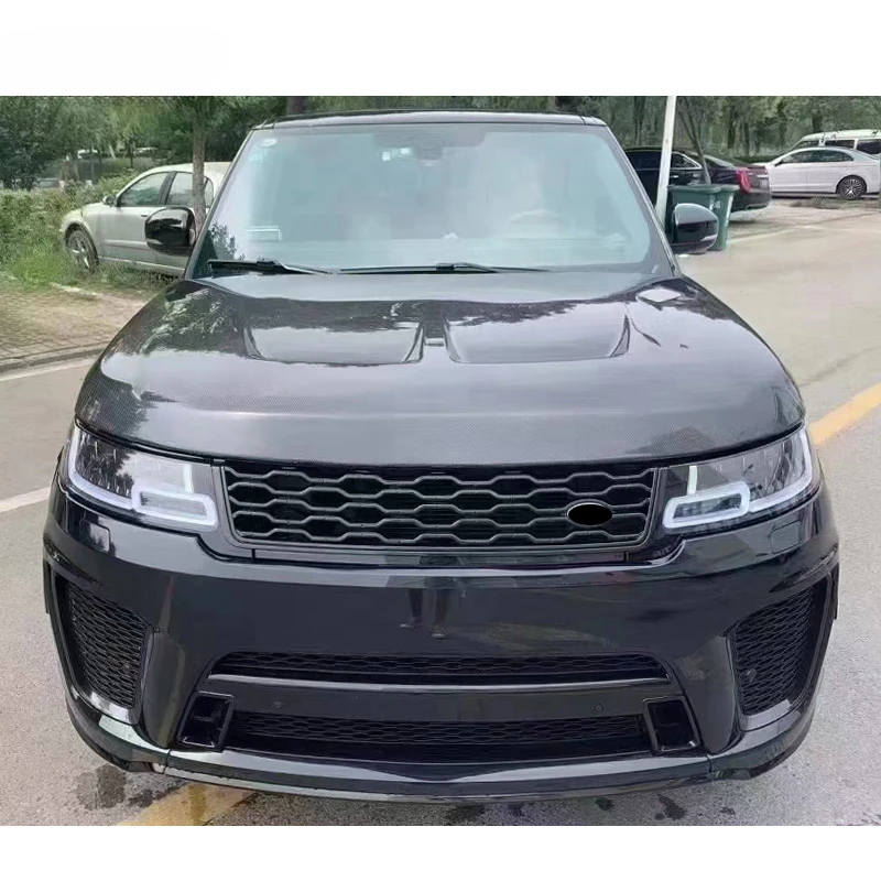 Upgrade For SVR Style Car Hoods Carbon Fiber Engine Hood Bonnet For Land Rover Range Rover Sport 2014 - 2022