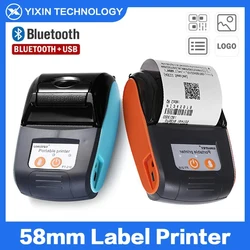 Mini 58mm Thermal Portable Receipt Wireless Ticket Printer  Portable Mobile Bluetooth For Android IOS Thermal Bill Printer