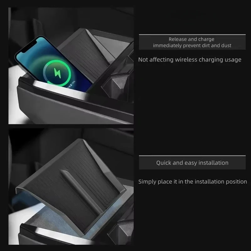 ل تسلا Cybertruck 2024 2025 2026 مركز التحكم مسند الذراع صندوق صندوق تخزين حامل الكأس اكسسوارات السيارات الداخلية المنظم ترتيب #4