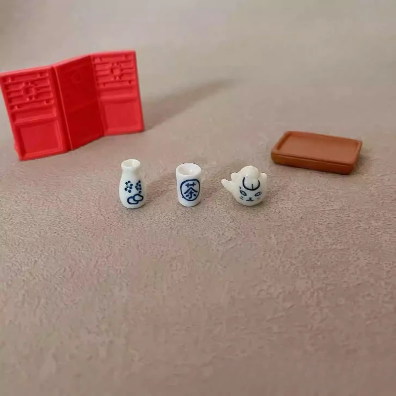 Emulation Miniatur Bildschirm japanischen Tee Set Tee tasse Teekanne und Weinflasche Modell dekorative Ornament Spielzeug