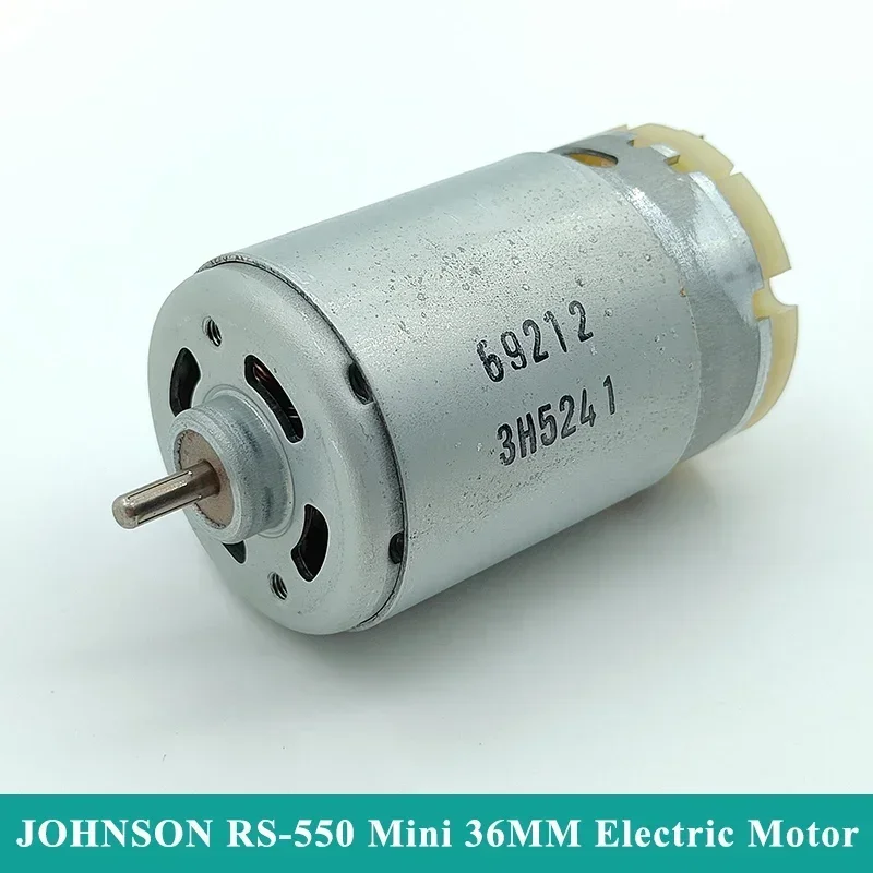 JOHNSON 69212 RS-550 Motor DC 6V-12V 30000RPM High Speed Power Large Torque Mini 36mm Carbon Brush Motor DIY Electric Drill Tool