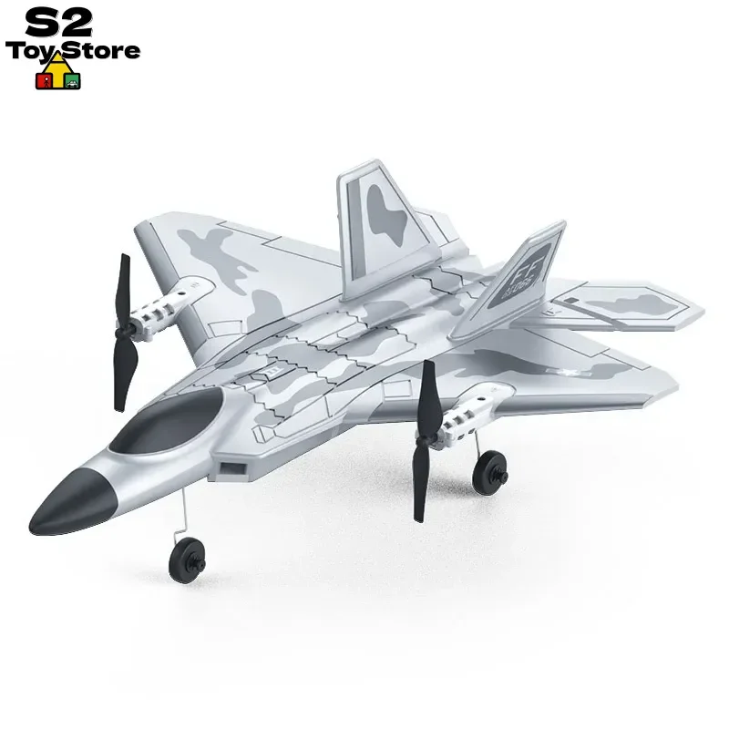 BM16F22 4CH RC Airplane EPP Foam Military Style Fixed Wing with 6-Axis Gyro Remote Control Glider for Beginners Adults Birthday