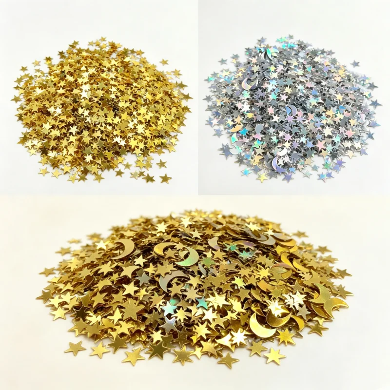 Confetti Cannon Tube - Confettis Étoiles à Paillettes pour Anniversaire,