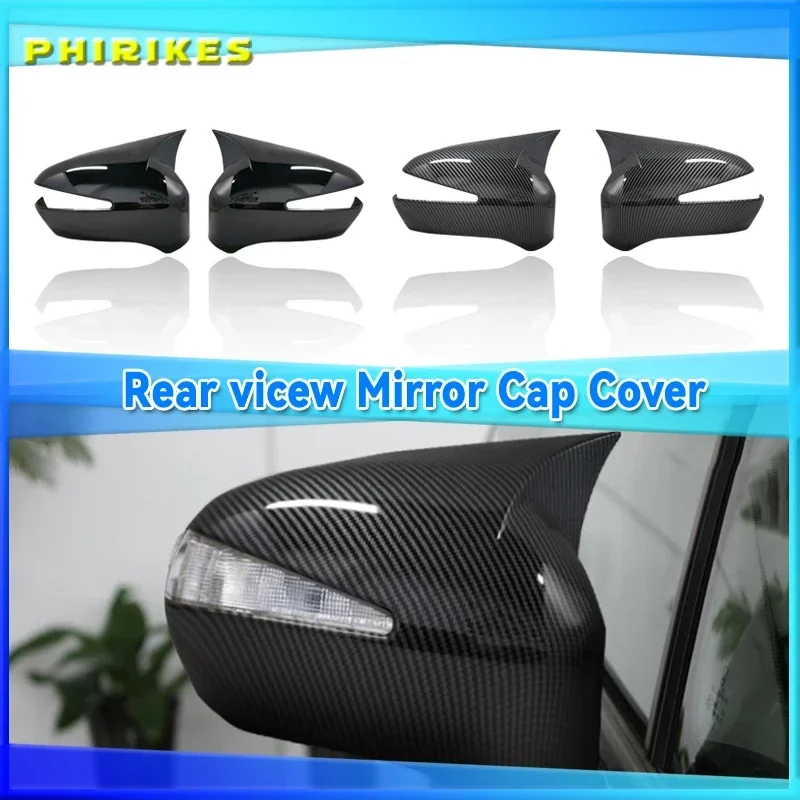 

2 pieces Rearview Mirror Cover Cap Carbon Black for Honda Civic 8th gen 2006-2012