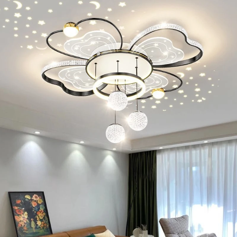 New Living Room Ceiling Lamp Modern Intelligent LED Bedroom Indoor Decorate Luminaires Originality Restaurant Chandelier