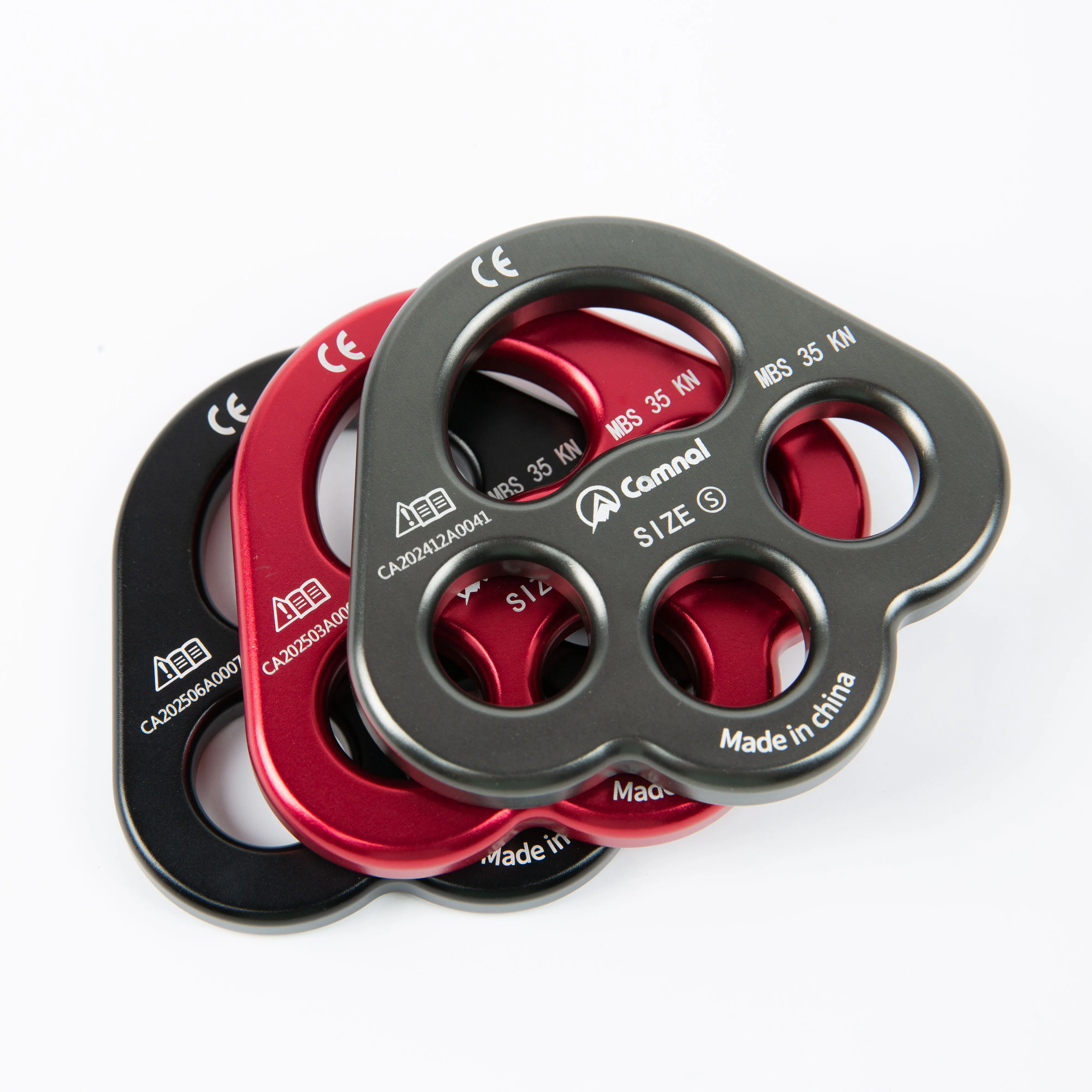 35kN Aluminum Bear Paw 4-Hole Rigging Plate, Anchor Multiplier for Climbing Mountaineering Rope Systems