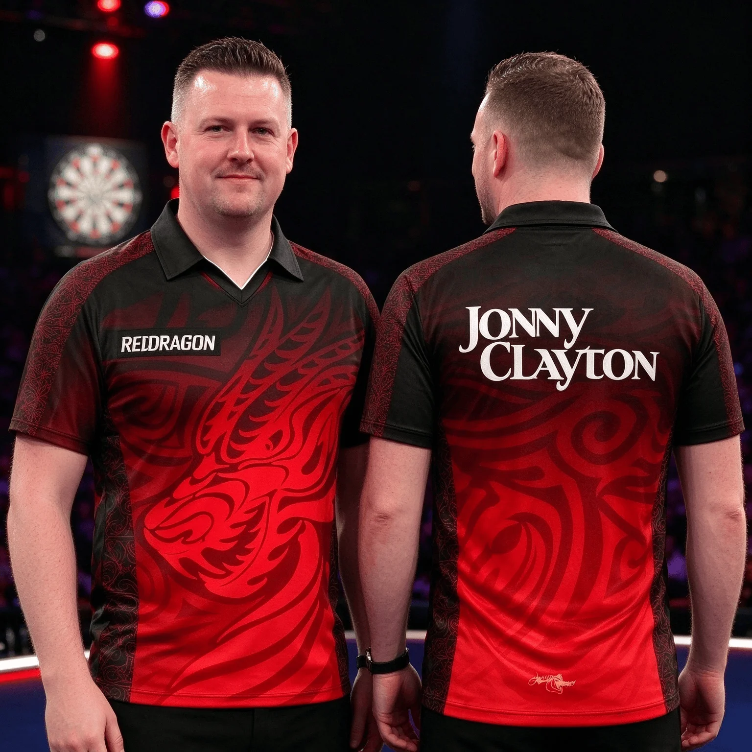2026-27 Jonny Clayton The Ferret Edition Darts Shirt 2026 Wales Jersey Dragon Style Men Sportswear Quick Dry Top