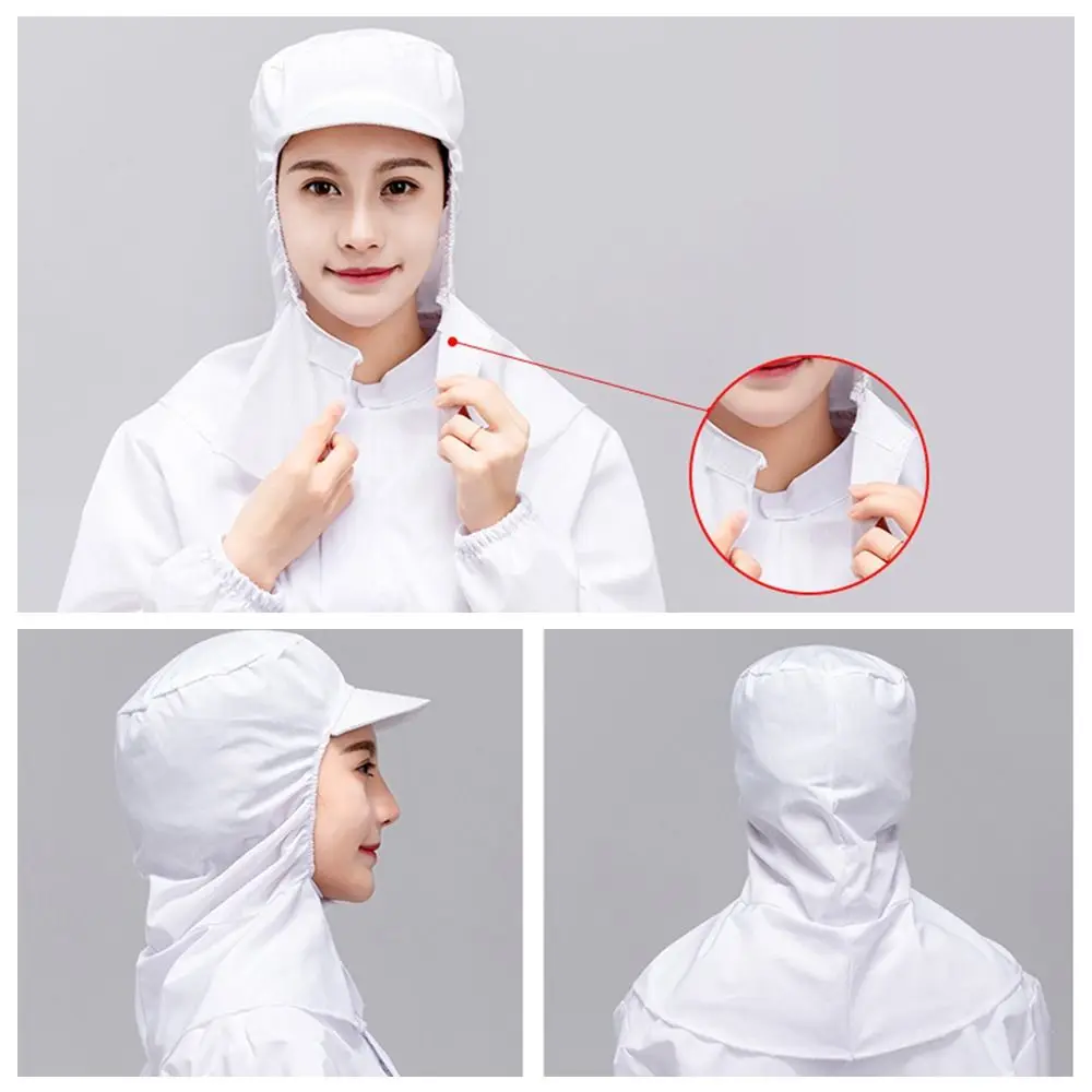 جديد الرقبة حامي الغبار شال قبعة تنفس بلون قبعة العمل قبعة العمل مصنع الغذاء