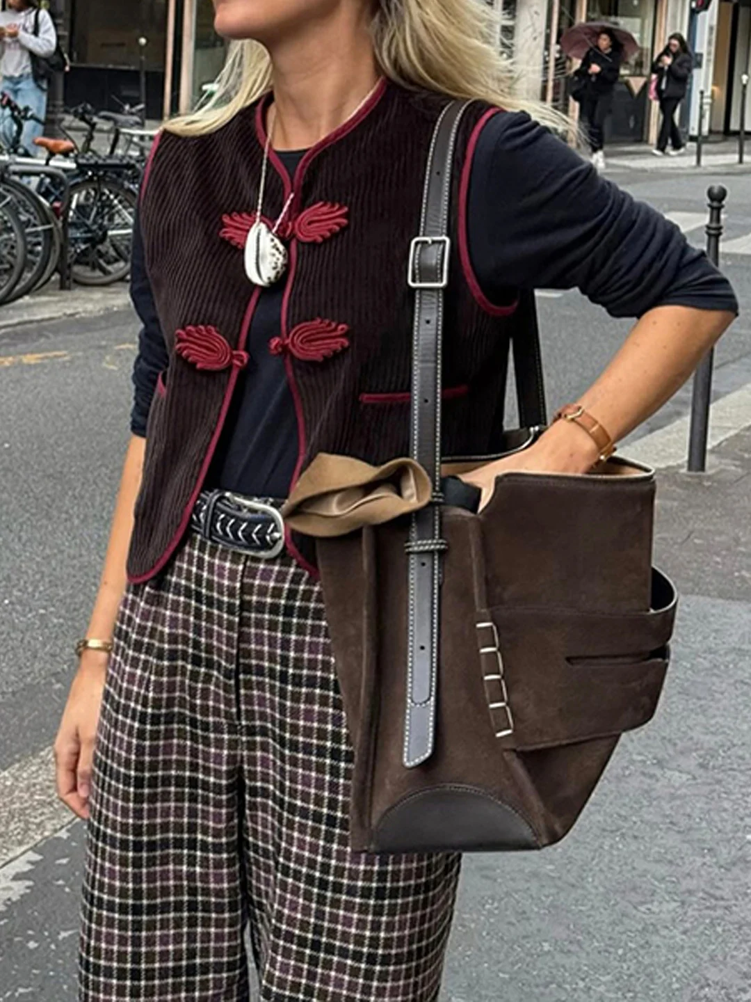 

Retro Chinese Buttonl Svel Vest New Year Sle Corduroy ort Bal Design Breathable Pure Cotton Straight Cut