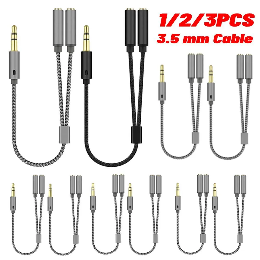 Audio Splitter 3.5 mm Cable 3.5mm 3 Female to Male Jack 1 to 2 3 4 5 Adapter Aux Cable for MP3 Player Headphone