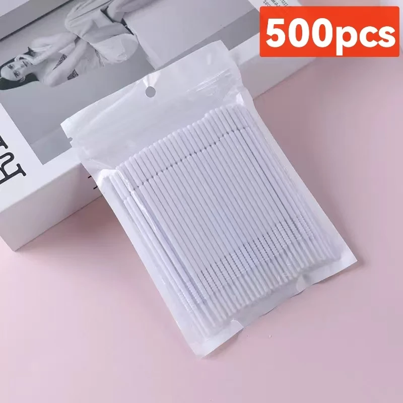 500/1000PCS Wimpern Reinigung Pinsel Hoch Bunte Schönheit Make-Up Sauber Entferner Werkzeug Großhändler Kristall Pinsel Wimpern Micro Pinsel