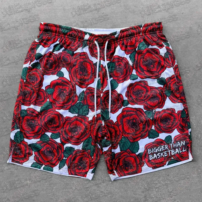 

Rose Garden - Shorts Fashion Beach Shorts Hawaiian Shorts Summer Loose Luxury Swimwear Adults and Kids Sports Shorts FashionMOTO