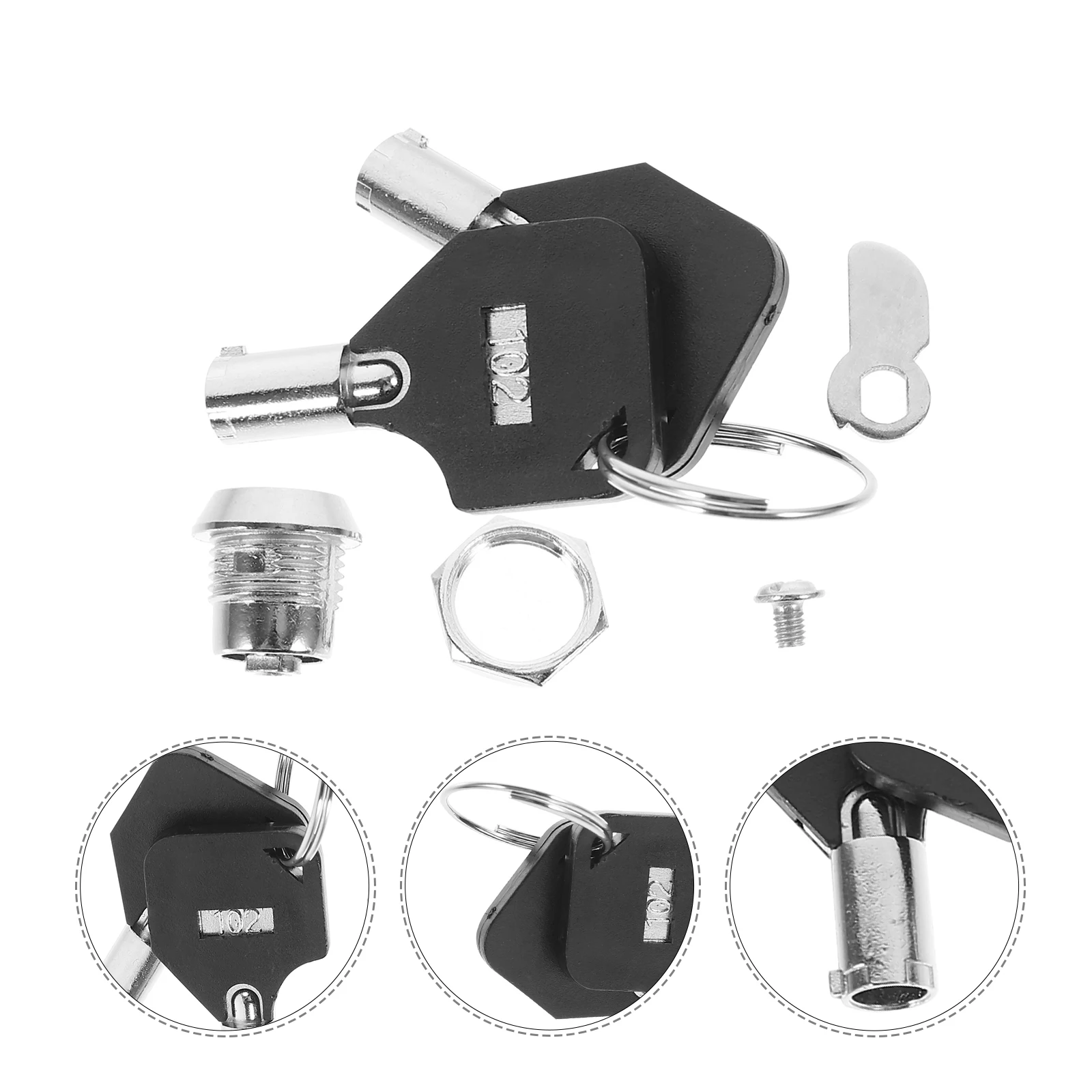 

1 set Zinc Alloy Cabinet Cam Locks For Drawer Tubular Security Locks Durable Easy Installation Mailbox Cupboard