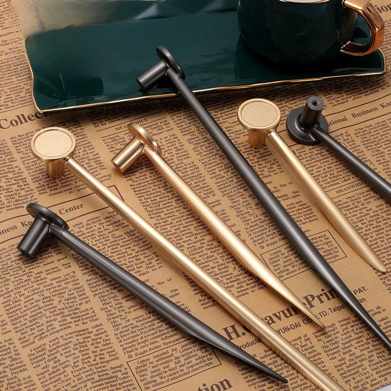 سبائك الزنك مقابض خزانة المطبخ مقبض الأثاث الرمادي درج يسحب الأجهزة الإبداعية بروش مقابض الأبواب الذهبية #1