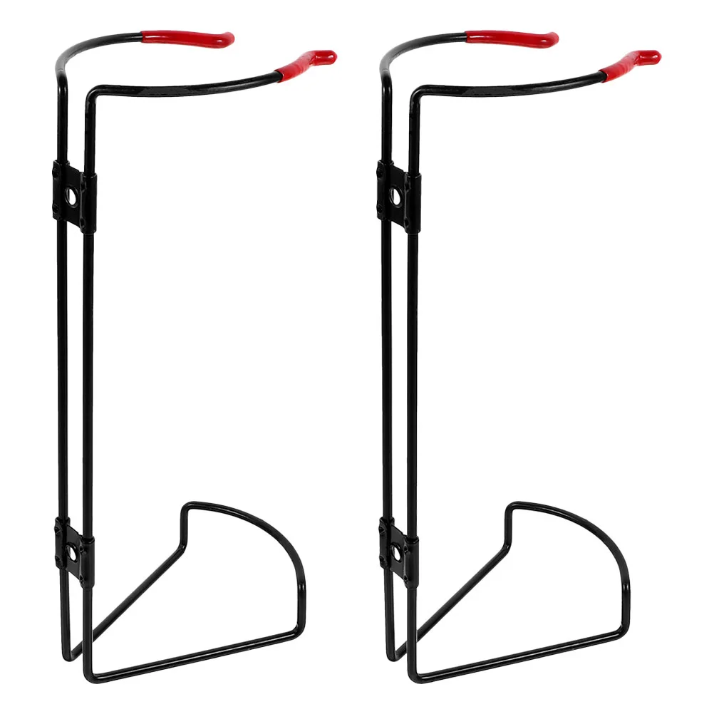 2 Pcs Fire Extinguisher Hanger Wall Hanging Hooks Mount Holder Wall-mounted Steel