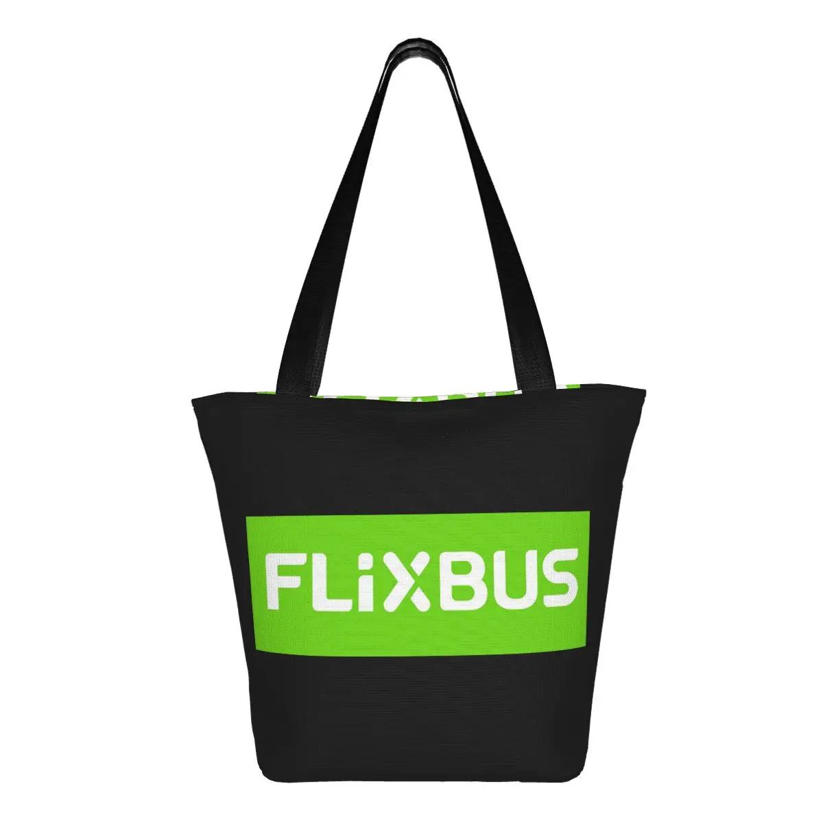 

Сумка-тоут Flixbus для покупок, парусиновая сумка на плечо большой вместимости, продуктовая сумка-шоппер для женщин