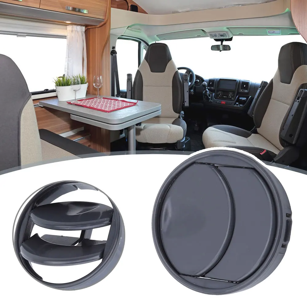 Deflector de aire acondicionado Universal para salpicadero de coche, salida de aire pequeña, ventilación lateral, rotación, accesorios para coche, negro