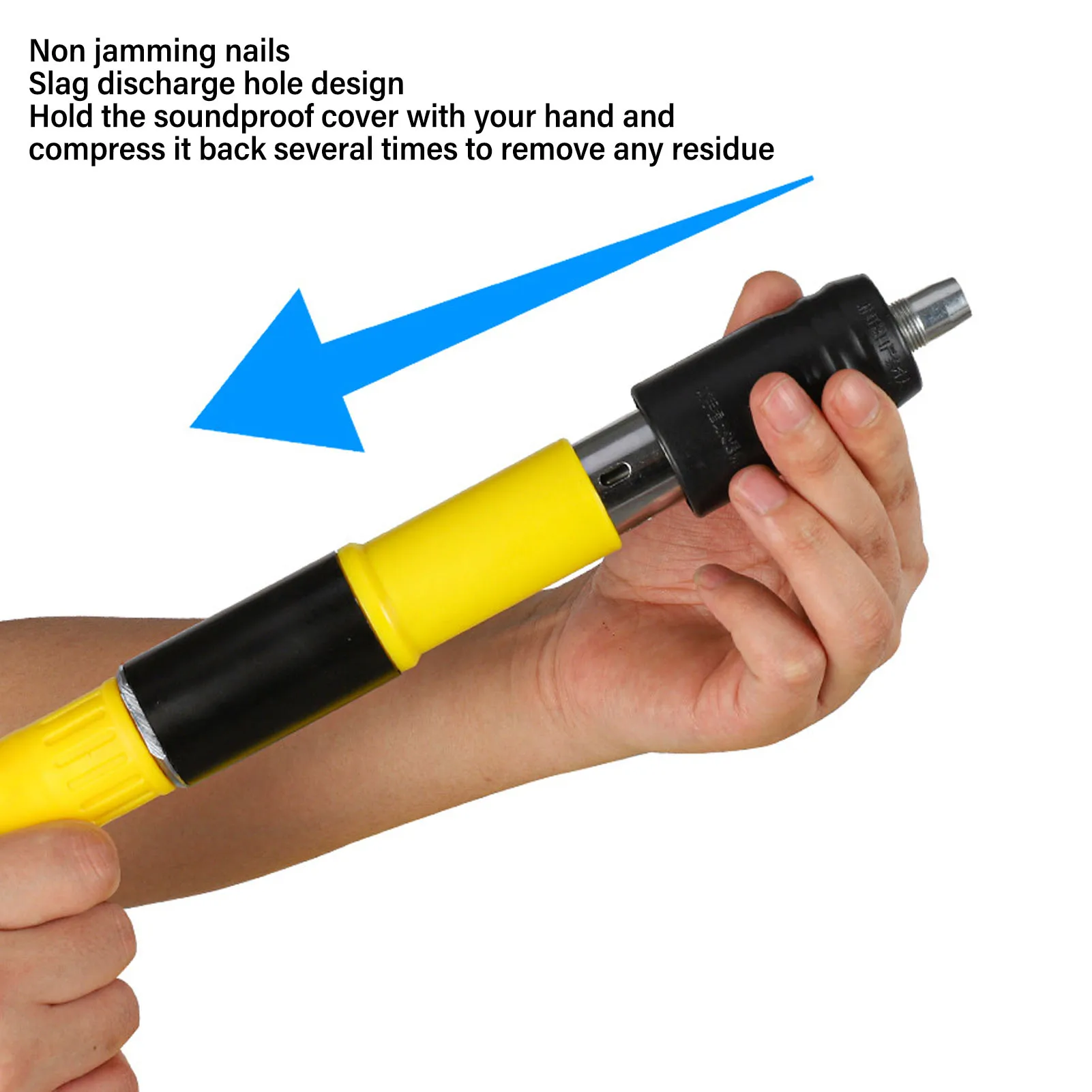 

Mini Nail Gun 3 Gear Wall Fastening Tool Anti Slip Ergonomic Manual Nailer Tool for Concrete Ceiling Pipe